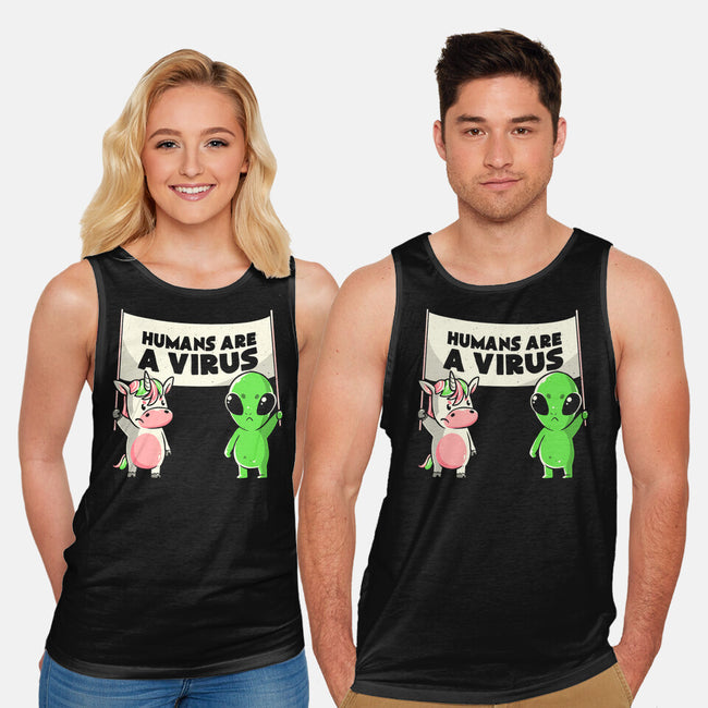 Humans Are A Virus-unisex basic tank-eduely