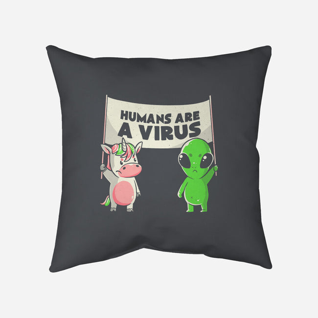Humans Are A Virus-none non-removable cover w insert throw pillow-eduely
