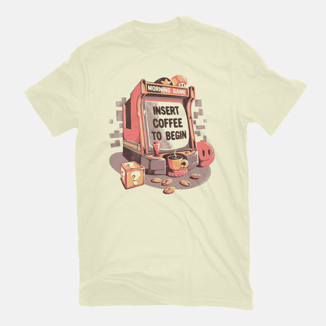 Insert Coffee To Begin-mens premium tee-eduely