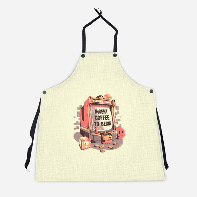 Insert Coffee To Begin-unisex kitchen apron-eduely
