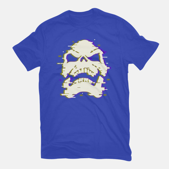 Glitchy Skull-youth basic tee-Skullpy