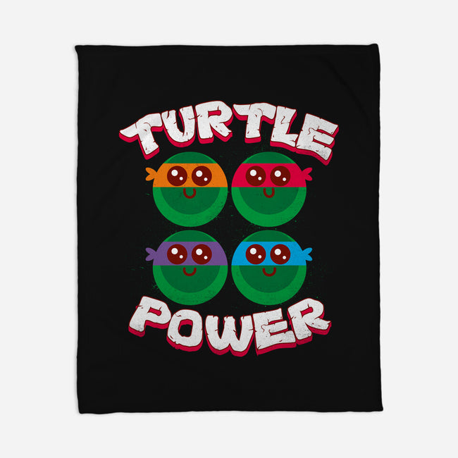 Turtle Power-none fleece blanket-rocketman_art