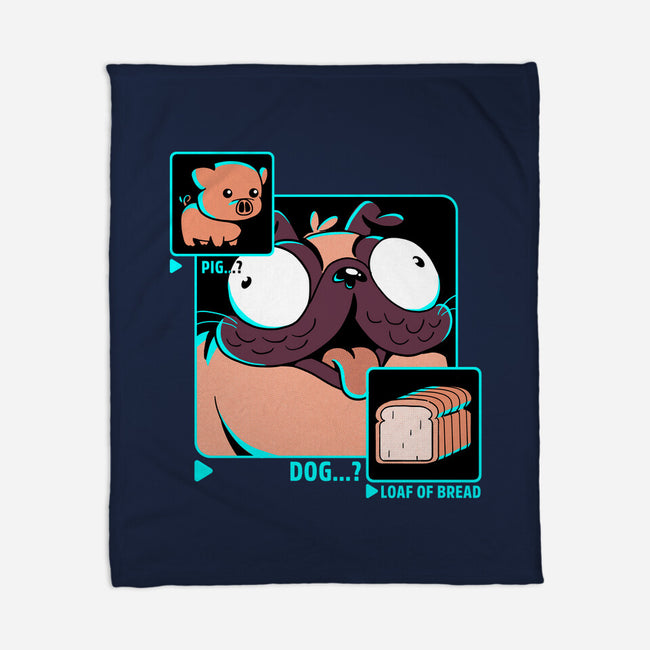 Dog, Pig, Loaf Of Bread-none fleece blanket-estudiofitas