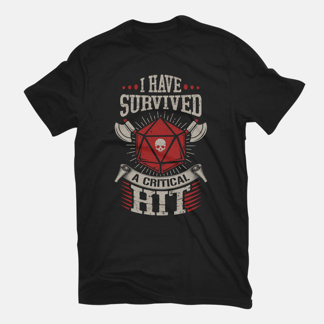 I Survived A Critical Hit-womens fitted tee-ShirtGoblin