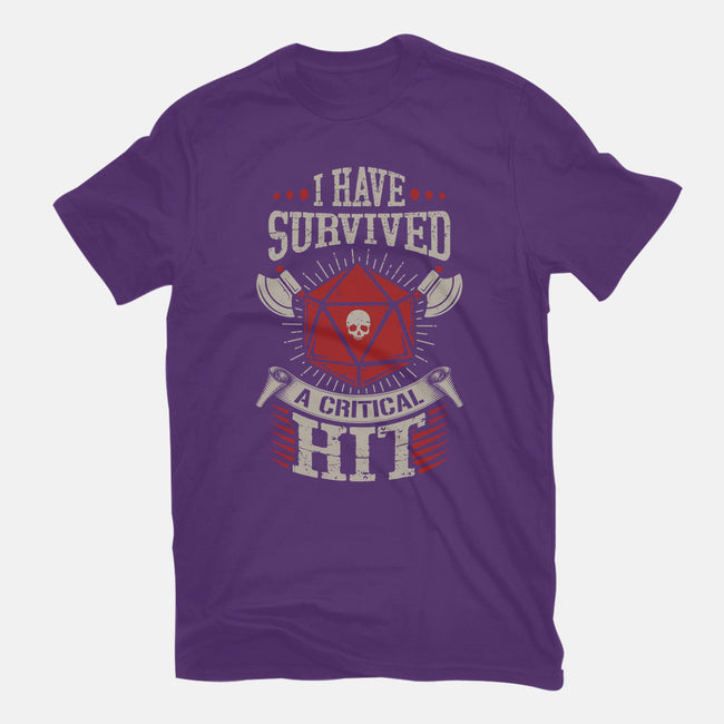 I Survived A Critical Hit-mens basic tee-ShirtGoblin