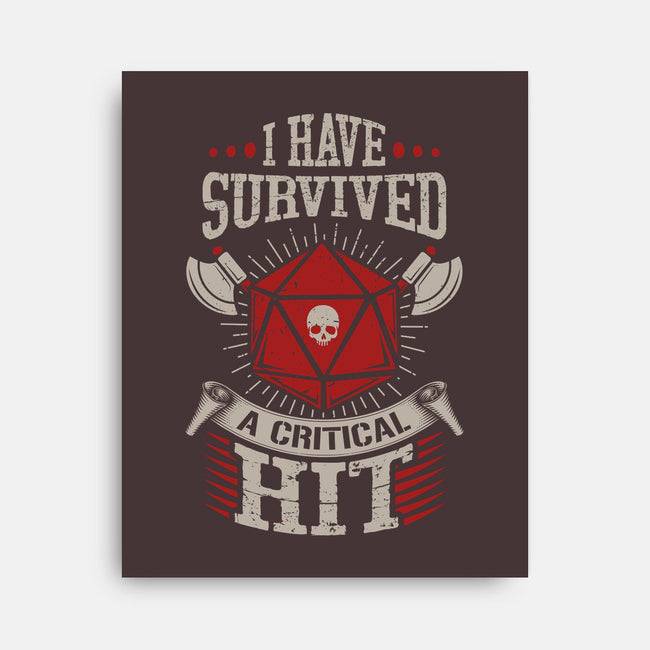 I Survived A Critical Hit-none stretched canvas-ShirtGoblin