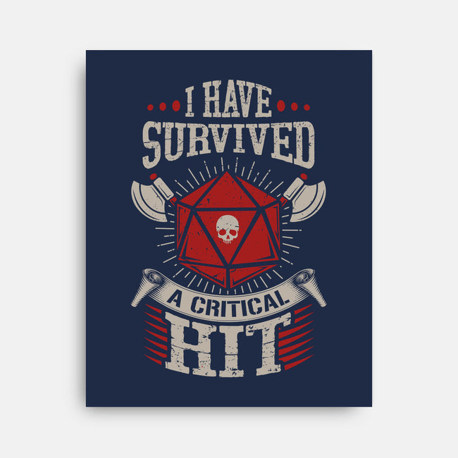 I Survived A Critical Hit-none stretched canvas-ShirtGoblin