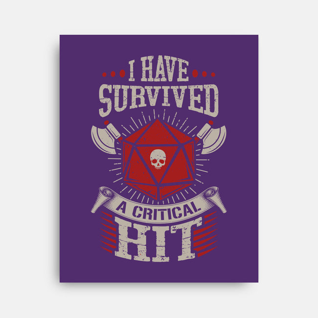 I Survived A Critical Hit-none stretched canvas-ShirtGoblin