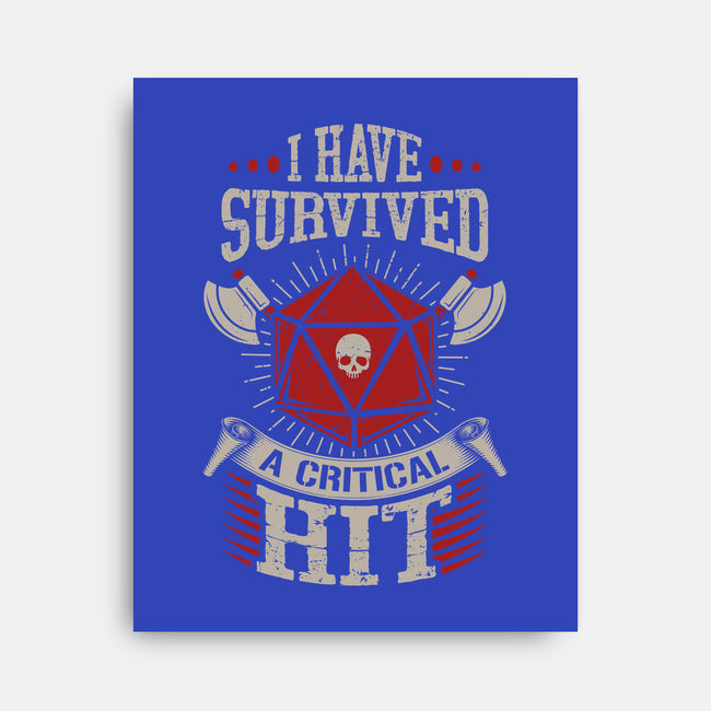 I Survived A Critical Hit-none stretched canvas-ShirtGoblin