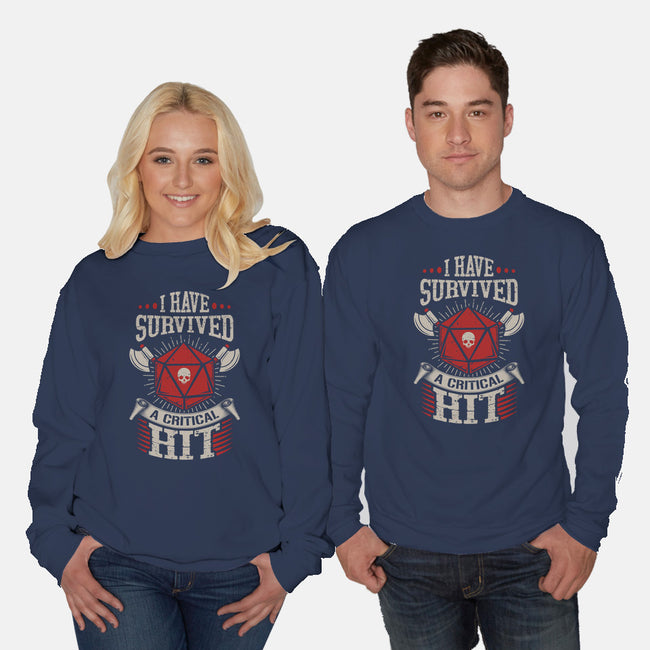 I Survived A Critical Hit-unisex crew neck sweatshirt-ShirtGoblin