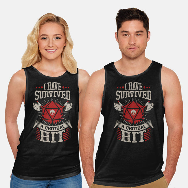 I Survived A Critical Hit-unisex basic tank-ShirtGoblin