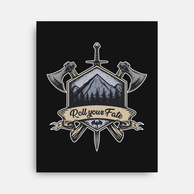 Roll Your Fate-none stretched canvas-ShirtGoblin