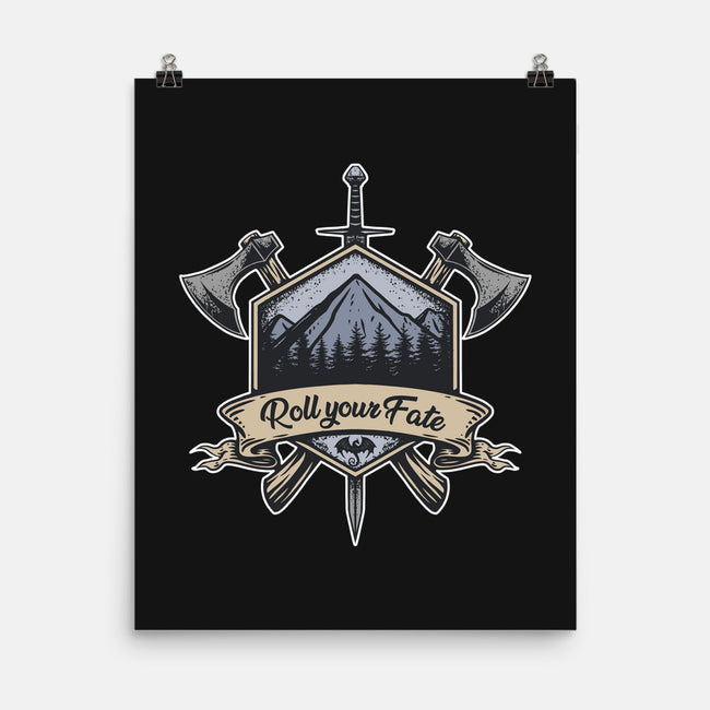 Roll Your Fate-none matte poster-ShirtGoblin