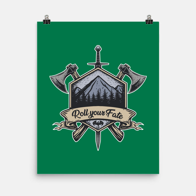 Roll Your Fate-none matte poster-ShirtGoblin