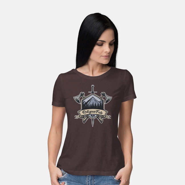Roll Your Fate-womens basic tee-ShirtGoblin