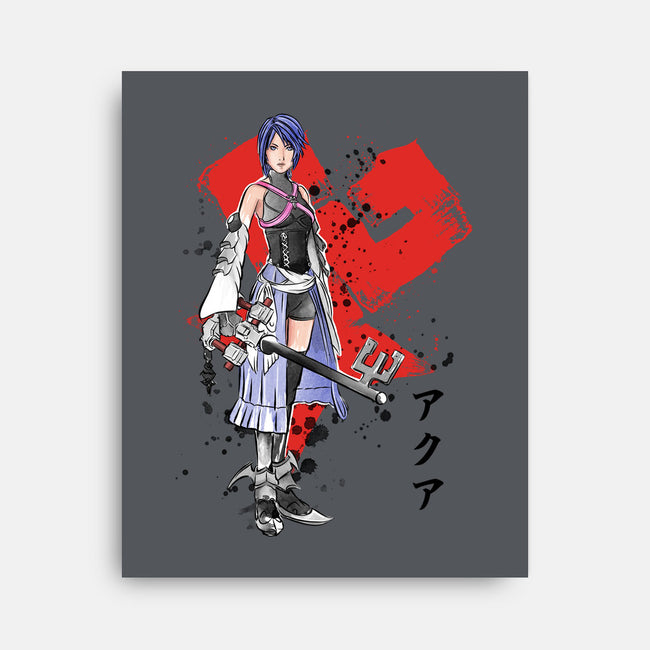 Keyblade Master Aqua-none stretched canvas-DrMonekers