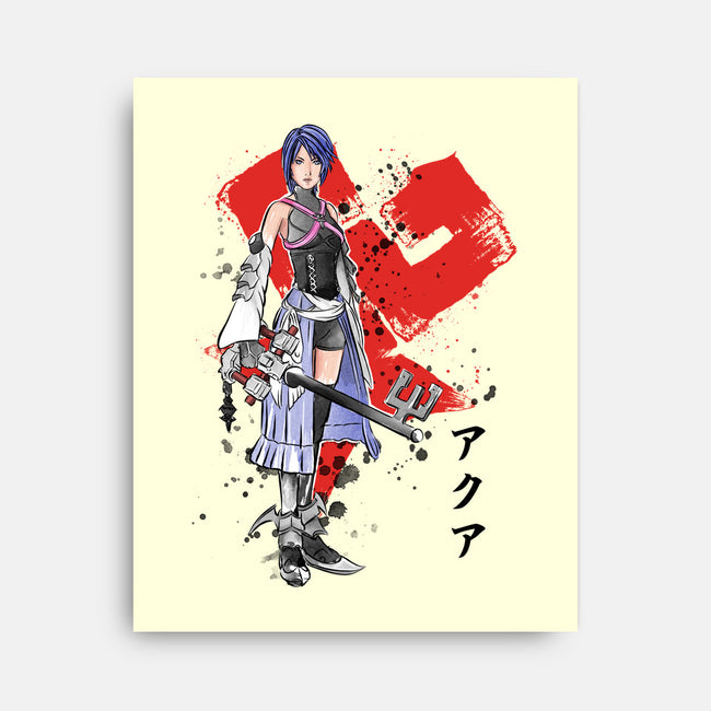 Keyblade Master Aqua-none stretched canvas-DrMonekers