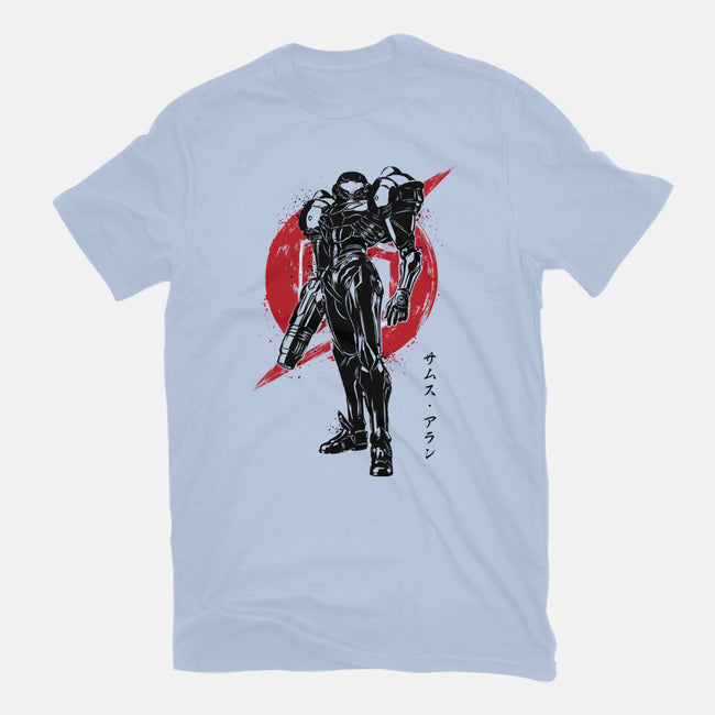 Galactic Bounty Hunter Sumi-E-unisex basic tee-DrMonekers