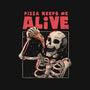 Pizza Keeps Me Alive-mens premium tee-eduely