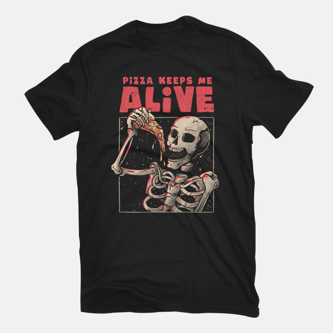 Pizza Keeps Me Alive-mens premium tee-eduely