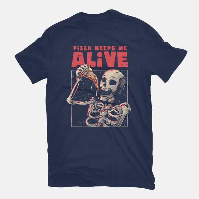 Pizza Keeps Me Alive-mens premium tee-eduely