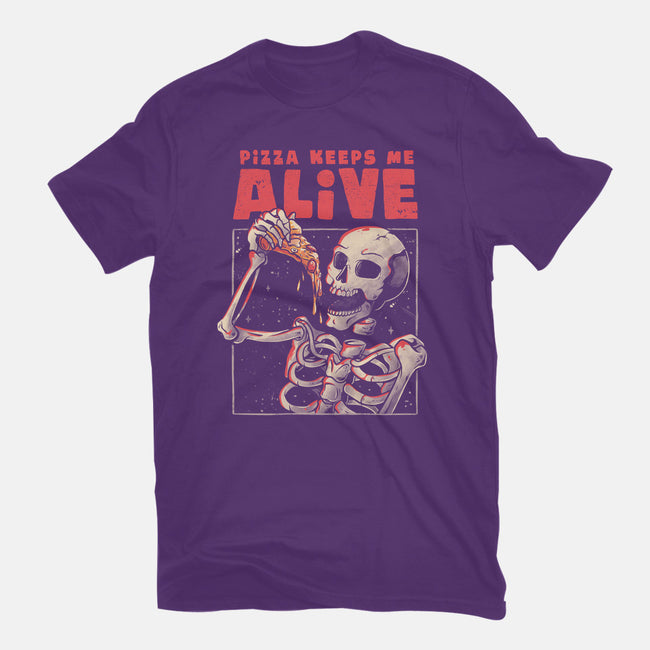 Pizza Keeps Me Alive-mens premium tee-eduely