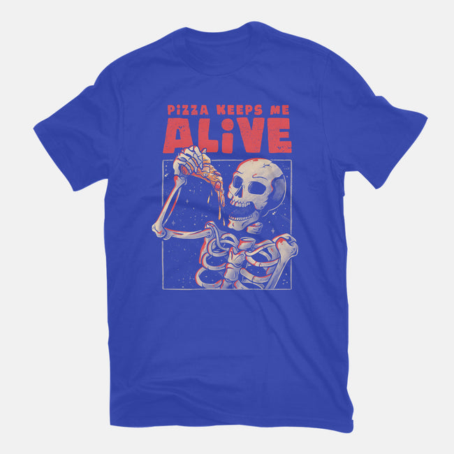 Pizza Keeps Me Alive-mens premium tee-eduely