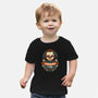 Say Hi To The Good Guy-baby basic tee-glitchygorilla