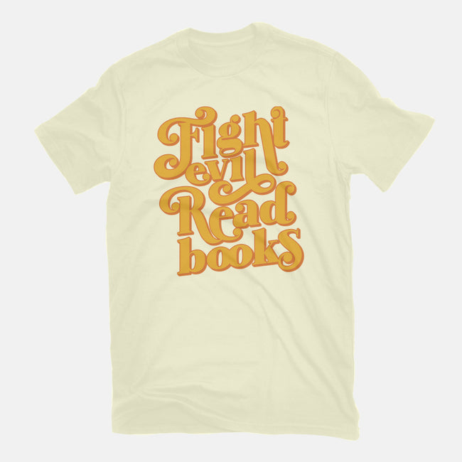 Fight Evil, Read Books-mens premium tee-Agu Luque