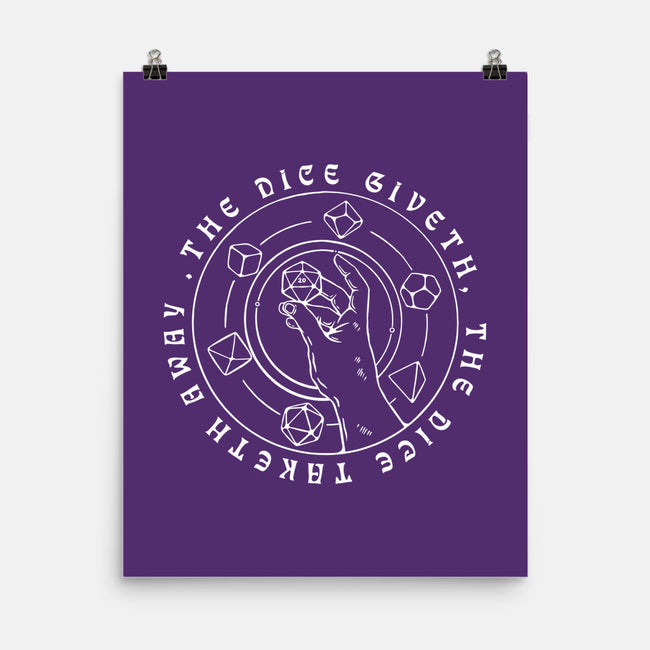The Dice Giveth-none matte poster-ShirtGoblin