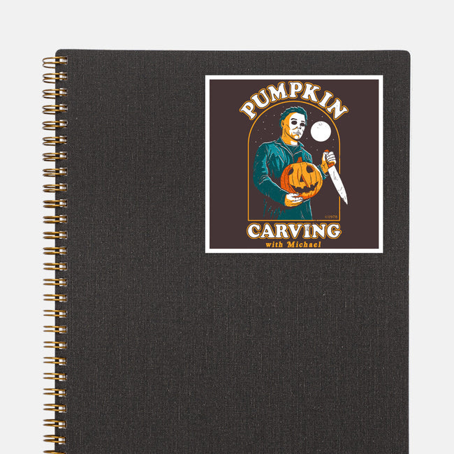 Carving With Michael-none glossy sticker-DinoMike