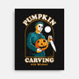Carving With Michael-none stretched canvas-DinoMike
