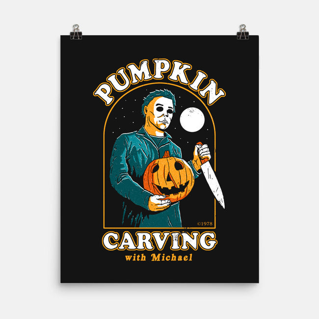 Carving With Michael-none matte poster-DinoMike