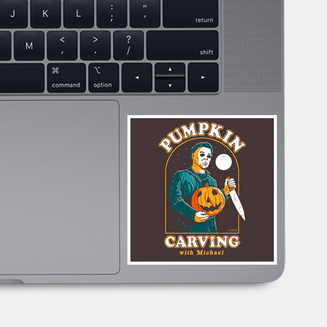 Carving With Michael-none glossy sticker-DinoMike