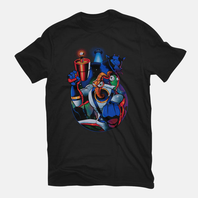 Earthworm Groovy!-youth basic tee-Bruno Mota