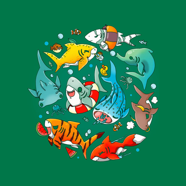 Summer Shark-womens basic tee-Vallina84