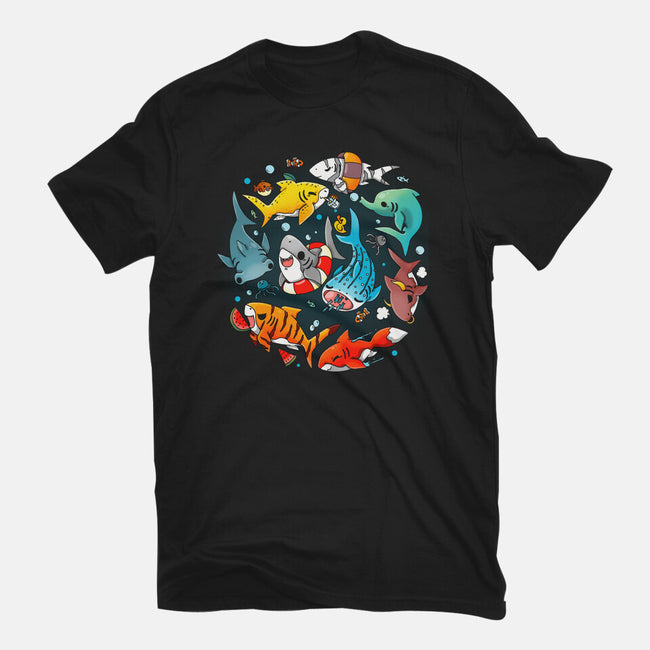 Summer Shark-mens basic tee-Vallina84