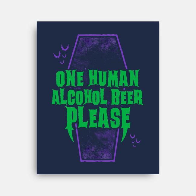 One Human Beer-none stretched canvas-Nemons