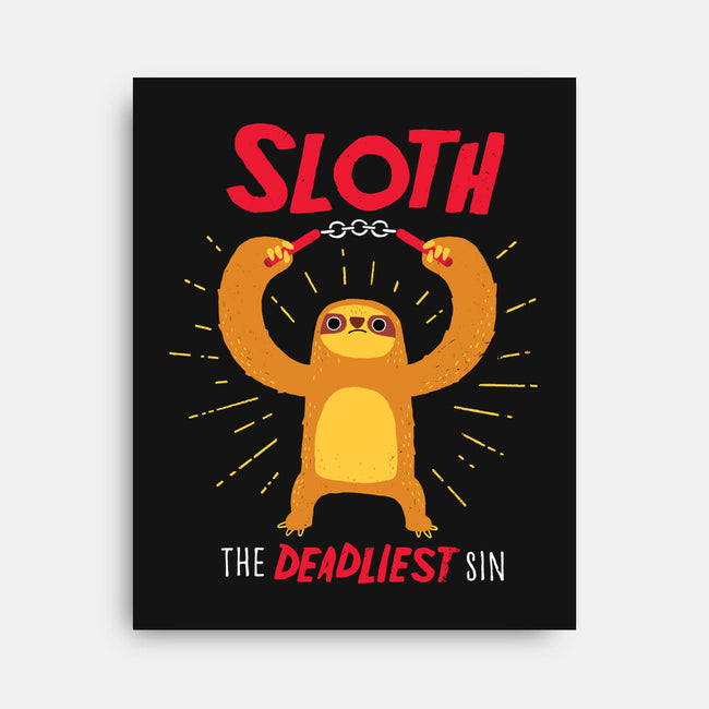 The Deadliest Sin-none stretched canvas-DinoMike