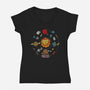 Set Dice Solar System-womens v-neck tee-Vallina84