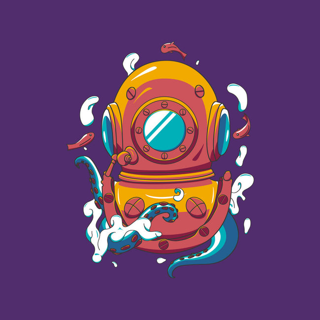 Diving Octopus-none stretched canvas-Astoumix