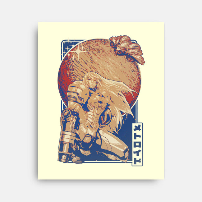 Interstellar Bounty Hunter-none stretched canvas-Kakafuty