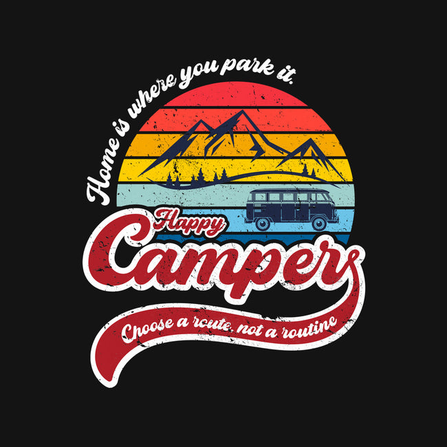 Happy Camper-none removable cover w insert throw pillow-DrMonekers