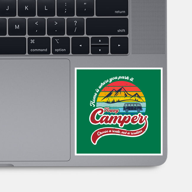 Happy Camper-none glossy sticker-DrMonekers