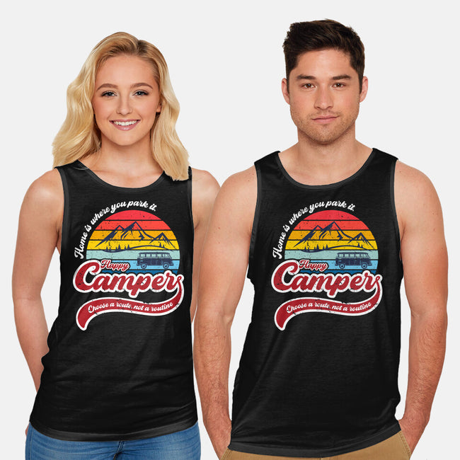 Happy Camper-unisex basic tank-DrMonekers