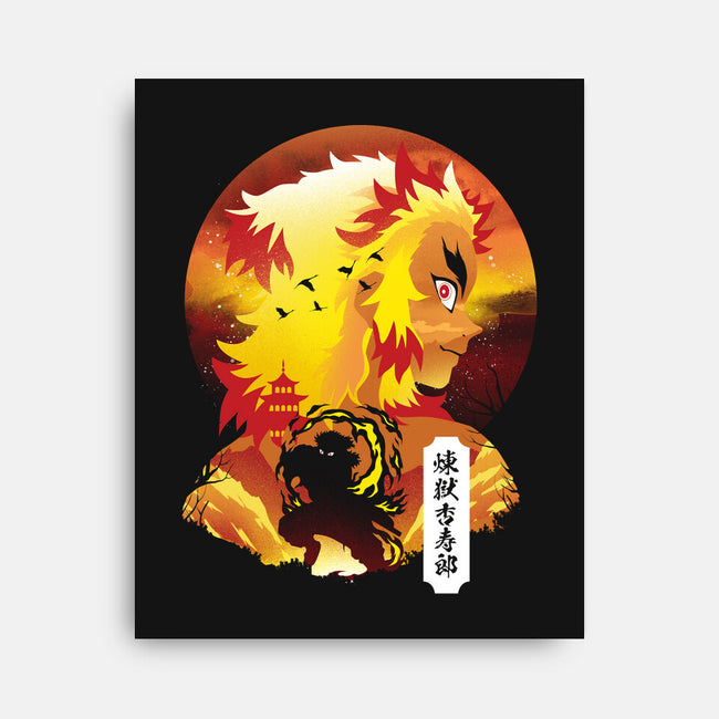 Rengoku Sunset-none stretched canvas-dandingeroz