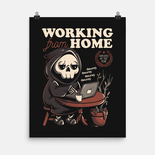 Working From Home-none matte poster-eduely
