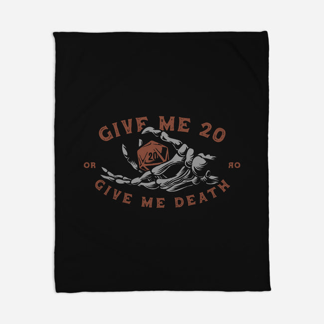 Give Me 20 or Give Me Death-none fleece blanket-Azafran