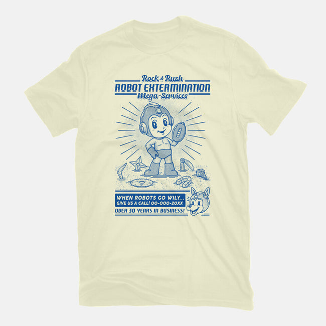 Mega Robot Extermination Services-mens premium tee-Firebrander