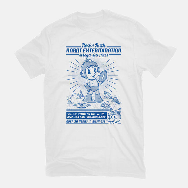 Mega Robot Extermination Services-mens premium tee-Firebrander